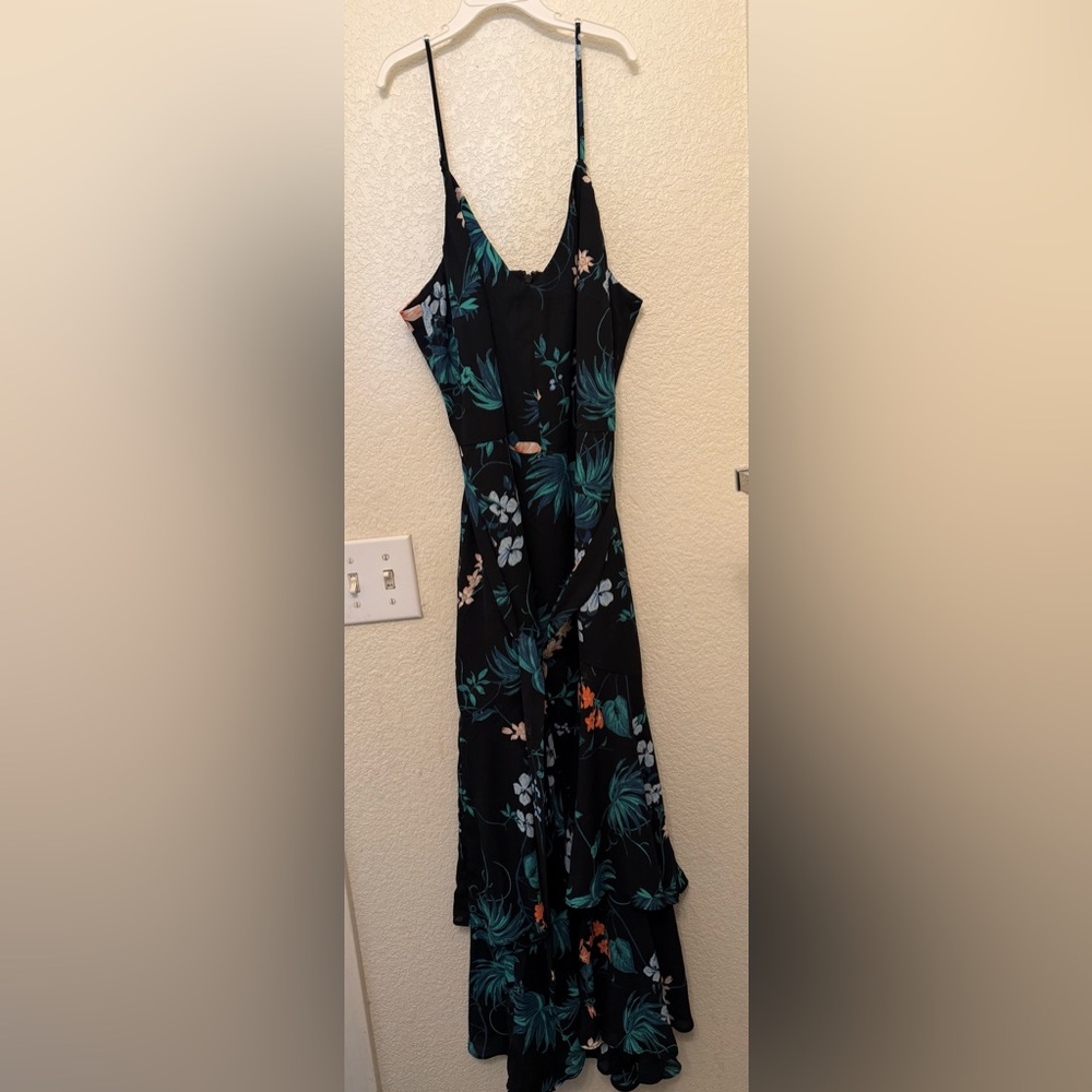 Banana Republic Black Maxi Dress with Floral Design - Picture 1 of 3